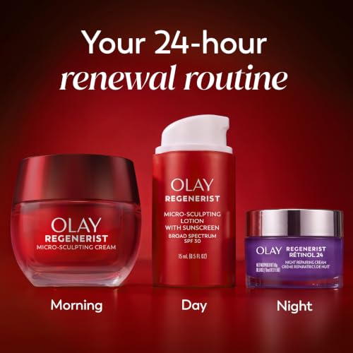 Olay Regenerist Restore 3 Steps Holiday Pack - Moisturizer 1.7 oz, SPF 30 Cream 0.5 oz, Retinol 24 Mini 0.5 oz - Anti-Aging, Hydrating & Firming Female Skin Care Gift Set - image 2