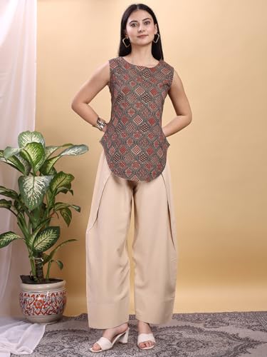 Image of Womanista Women's Viscose Rayon Fabric Farsi Salwar | Comfortable Fit & Lightweight Pant | Casual Summer Cotton Bottom for Women | Available in Plus Size