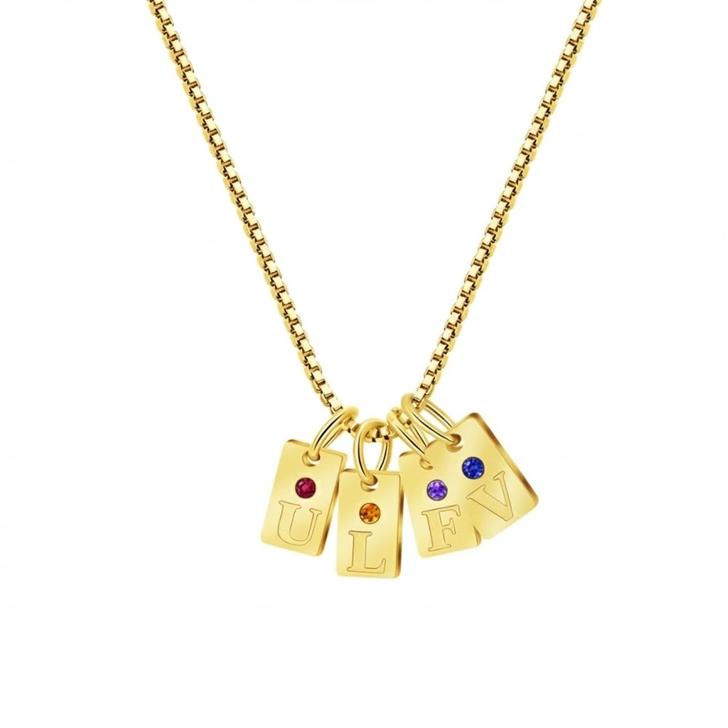 Collier personnalisé initiales, le cadeau d'anniversaire idéal - 8