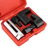 DASBET 5PCS O2 Oxygen Sensor Socket | Automotive O2 Sensor Socket Offset Wrench Remover Tool and Thread Chaser Set for Removing and Installing Oxygen Sensors Hex Vacuum Switches