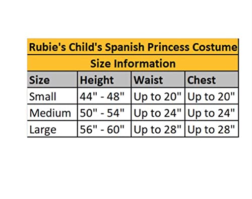 Rubie's- Costume Spagnola, Multicolore, M