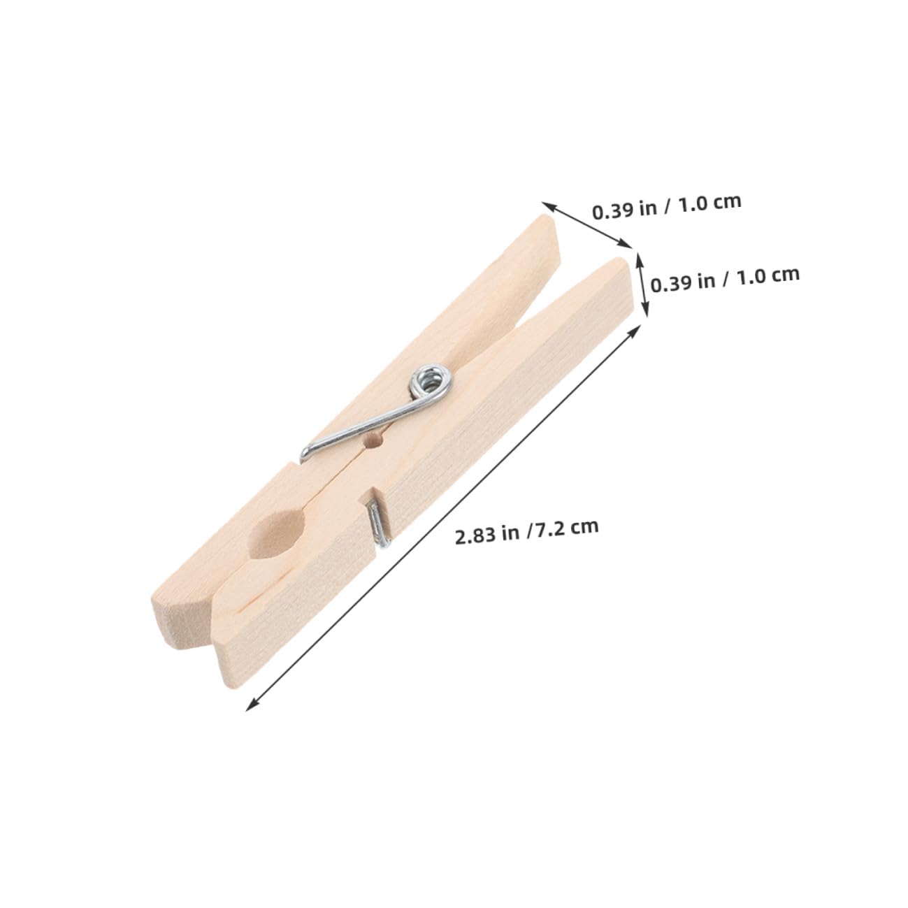 Mollette in Legno Multiuso 150 Pezzi 72X10 CM Clip Antivento per Bucato e Calzini Mini Mollette per Foto e Biancheria per Interni Esterni e Viaggi