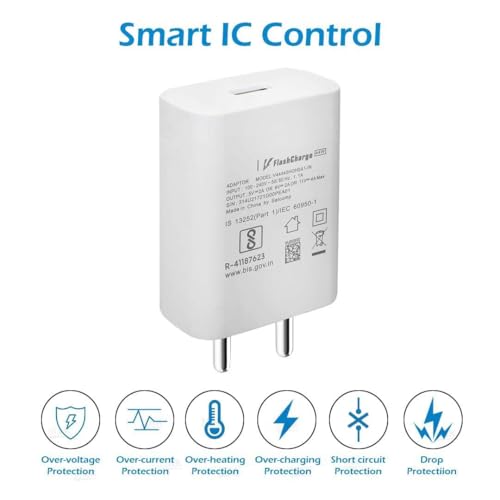Image of Vivo Original 44W Flash Charger Compatible for Vivo V25 5g /v23 5g /v23 E 5g /v23pro 5g /y35 /y75 /y73 /v25 /v23 /v325e /v21 /v21 Pro Fast Charging for Your Devices Vivo Only Adapter