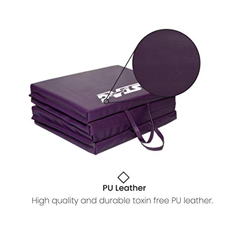 Image of STAG Multi-Purpose Foldable Fitness MAT 180 CM X 120 CM X 40 MM | Use as Tumbling mat, Gymnastics mat, Crash pad | Thick Foam | for Both Men and Women