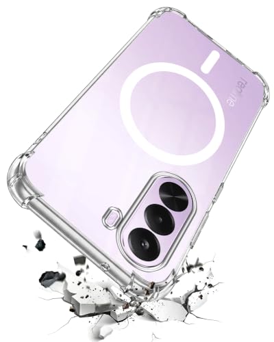 Image of Jkobi Shockproof Crystal-Clear Back Cover for Realme P4x (Magsafe Wireless Support | Drop & Camera Protection | Hard Polycarbonate)