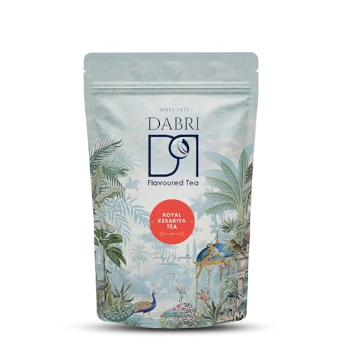 Image of Dabri Royal Kesariya CTC Tea 100gm Pouch| Kesar Masala Chai| Saffron Tea Blend| Rich in Antioxidants| Natural Ingredients & Original Flavour of Kesar| Boosts Immunity, Promotes Relaxation