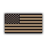 fagraphix Desert Tan American Flag Sticker Decal - Self Adhesive Vinyl - Weatherproof - Made in USA - Stars and Stripes USA America camo 2' Wide
