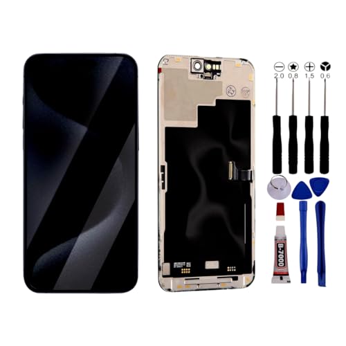 Écran pour iPhone 15 Pro Noir LCD Tactile avec Kit Réparation Remplacement A3108