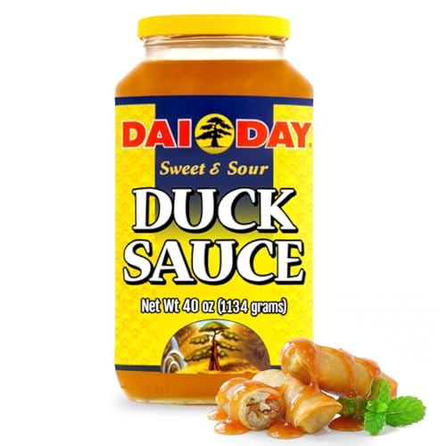 Dai Day Sweet & Sour Duck Sauce 40 oz Jar – Classic Chinese-Style Dipping & Glazing Sauce for Egg Rolls, Chicken, Pork & Wings, Fruity Tangy Flavor, Ready to Use, Pantry Size.