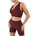 Produktbild JN JANPRINT Sport Set Damen Workout Set 2 Stück Outfits Geripptes Sport-BH Hohe Taille Leggings Activewear Kleidung Sportanzüge