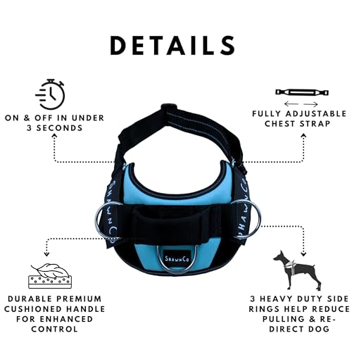 ShawnCo Essential Pro Dog Harness, No-Pull Pet Vest with 3 Leash Clips and Removable, Reflective Side Patches, Adjustable and Padded Harness for Small, Medium and Large Dogs (ICY Lilac, M) - Image 4