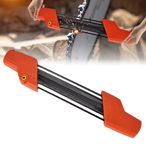 Afilador 2 en 1 para motosierra Easy File 3/8 pulgadas 4,0 mm Mini portátil para carpintería, motosierra, afilador de cadena, herramienta universal para afilador de cadenas