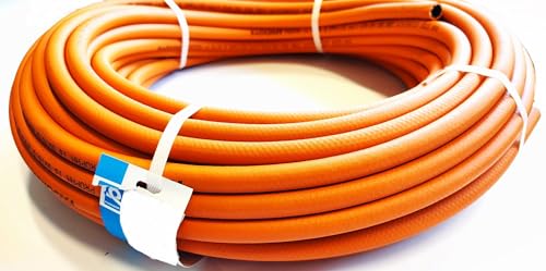 ZaTeChS Tuyau à gaz propane butane 2 m, très flexible, 20 bars, Ø 9 mm (Ø 16,5 mm à l'extérieur), idéal pour les barbecues à gaz et les réchauds de...