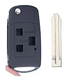 KEMANI Uncut 3 Button Folding Remote Key Shell fit for FJ Land Cruiser Flip Case Replacement