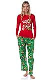 Dr. Seuss Women's GRINCH Let The Gifting Begin Junior's Lounge Pajama Sleep Set, Small Multicolored