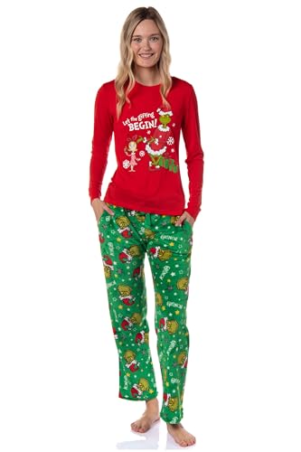 Pijama feminino Dr. Seuss The Grinch Let The Gifting Begin Junior, Multicolorido., P