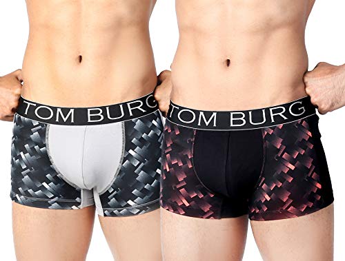 Image of TOM BURG Regular Cotton Designer Casual Smooth & Comfortable Trunks for Men (Pack of 2)