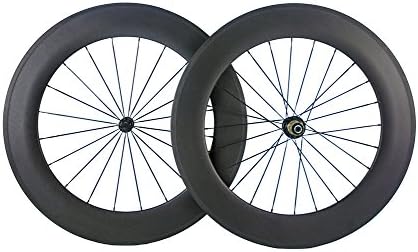 Queen Bike 88mm Clincher Wheels Carbon Wheelset for Road Bike Powerway Hub 700c 1 Pair