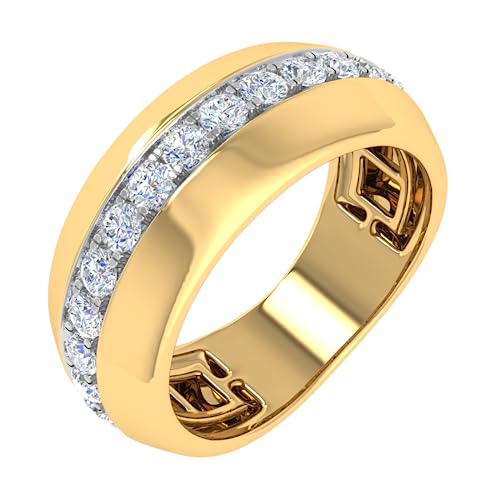 1/2 Carat Men Diamond Wedding Band Ring in 10K Gold