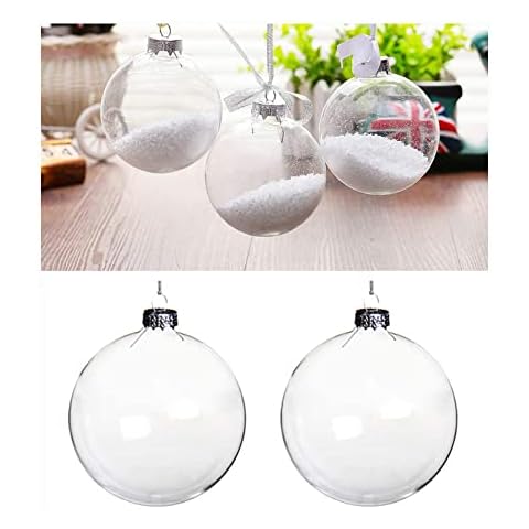 Warmiehomy 10 Pack Clear Glass Baubles Cover