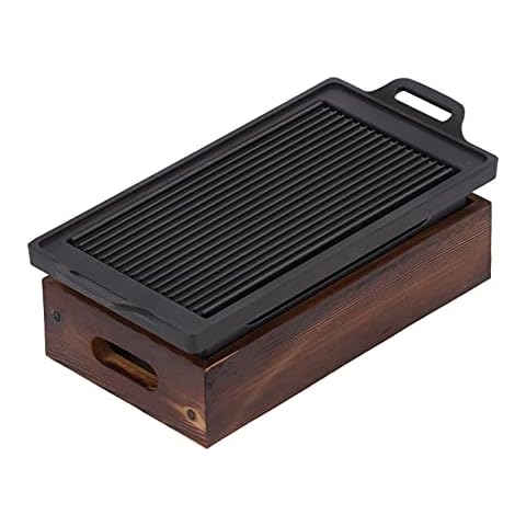 Portable BBQ Grill Tabletop Barbecue Grill Barbecue Baking Tray Smokeless Nonstick BBQ Plate Barbecue Stove Oven Accessories for Yakiniku, Robata, Yakitori, Takoyaki and BBQ Cover