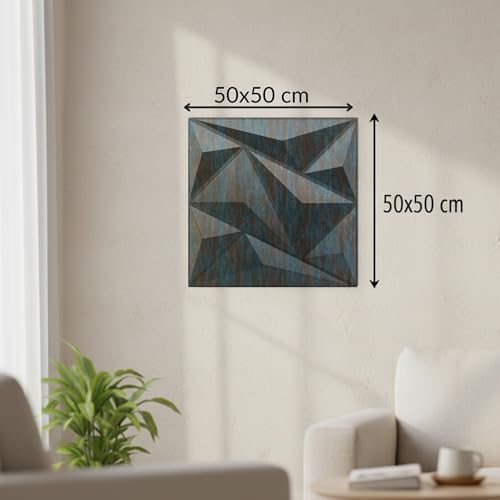 Image of Kayra Decor PVC for Wall Decor - Alps Design Rustic Wood Color 19.7 inch x 19.7 inch (Pack of 40) - Covers 107.80 Sq. Ft.