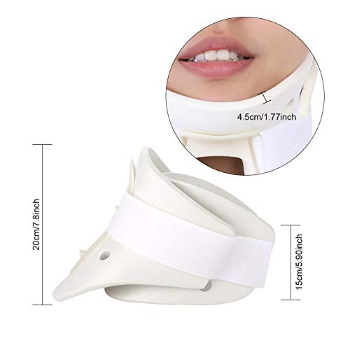 Cuello cervical para aliviar el dolor de cuello y apoyo, diseño transpirable para una cómoda ortesis, ideal para recuperación y rehabilitación