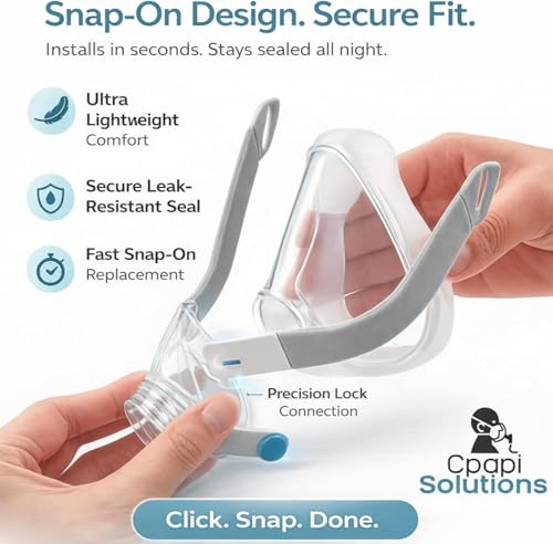 Image of F20 Replacement Cushion - Compatible with AirFit & AirTouch CPAP Masks, Soft Silicone Seal, Snug Fit for Nose & Mouth, Durable & Comfortable (Clear 3 Pack, Large)