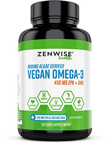 Vegan Omega 3 Supplement - Fish Oil Alternative Source for EPA & DHA