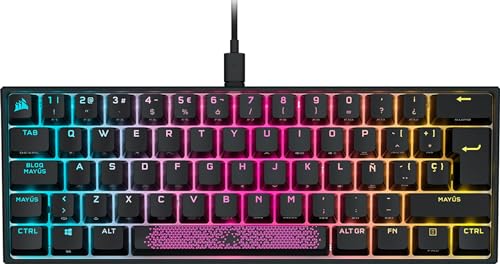 CORSAIR K65 RGB MINI 60% Mechanical Gaming Keyboard - Customizable Per-Key RGB Backlighting - CHERRY MX Red Mechanical Keyswitch