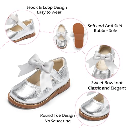 Image of PHIRAMIN Toddler Girl Mary Jane Dress Shoes-Little Girl School Uniform Shoes for Wedding Party