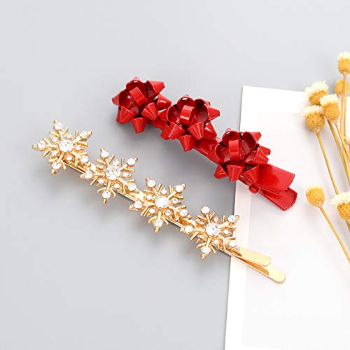 ANGLESJELL-Christmas-Hair-Clips-for-Women-Xmas-Bow-Hair-Clips-Statement-Holiday-Hairpins-Crystal-Snowflake-Hair-Accessory-Festive-Party-Jewelry-Gifts