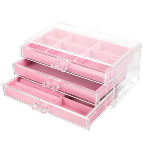 WESIEVYA 多層引き出し式デスクトップ化粧品収納ボックス コスメ収納ケース 小物整理に 女性向けオーガナイザー 家 オフィス用