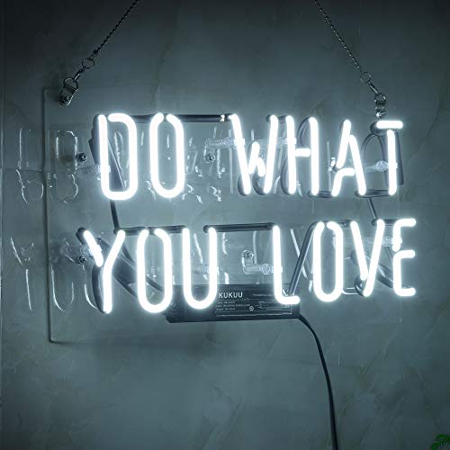 Neon Sign Do What You Love, Neon Light Sign with Real Neon Glass, Cool Wall Hanging Light for Bedroom, Neon Light Sign with Inspiring Words, Decorative Light for Room Decor, Holidays, Or Events - Thumbnail 6