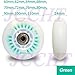 JCCHT Light up Inline Skate Wheels Luminescence Roller Skate Replacement PU Wheels 60mm~110mm with Bearings 90A 8-Pack,Green,80MM