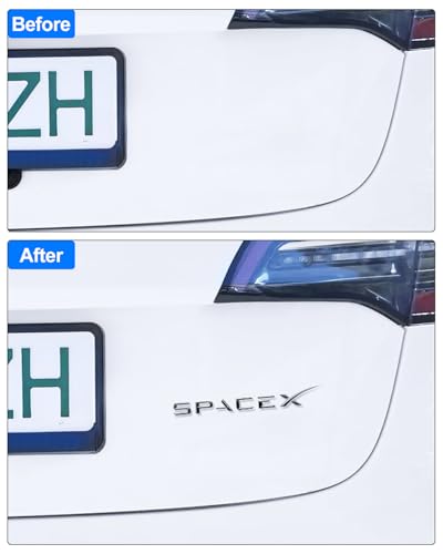 Image of 2025 Space Metal Letters for Tesla Tailgate Letters Emblems Model 3 Y S X Accessories Space Emblem Sticker Tesla Metal Raised Tailgate Letters Silver