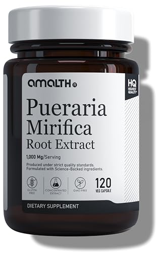 Image of AMALTH Pueraria Mirifica Capsules 1000 mg 120 Capsules Estrogen Supplement for Women, Men and Transgender, Menopause Relief, Female Wellness Support Pills