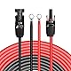 Solarsys® - 2m DC 10AWG 4,0mm² Photovoltaik-Verlängerungskabel,mit Stecker und Buchse Solarpanel-Kabeladapter für Wechselrichter-Batterie des Solargenerators