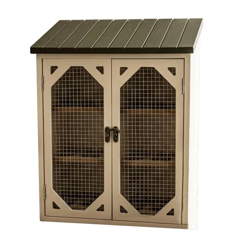 de almacenamiento de huevos de granja, contenedor organizador de gabinete, de doble puerta, exhibición de ventana de malla, organizador de huevos vintage para despensa, cocina, mercado