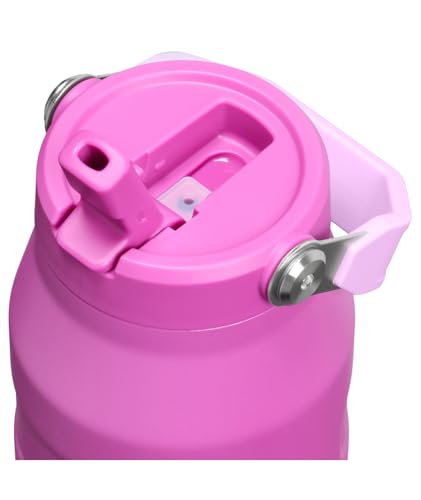 Image of Stanley IceFlow Flip Straw 2.0 Water Bottle 16 OZ | Built-In Straw with Larger Opening | Lightweight & Leak-Resistant | Insulated Stainless Steel | BPA-Free | Dark Blossom