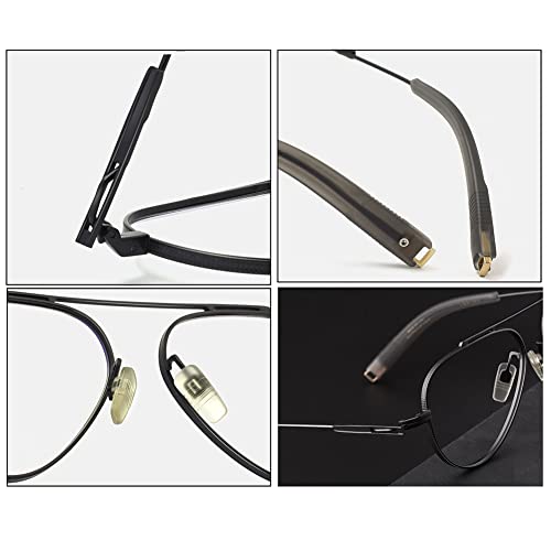 Riccie Retro Pure Titanium Pilot Anti-Blue Light Presbyopia Glasses Hd Aspheric Resin Lens Reader/Anti-Fatigue,01,+2.25 #TOP5
