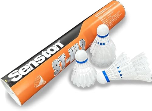 Senston Badminton Shuttle Nylon Badminton Shuttle Birdies Durability Stability Shuttlecock for Outdoor Indoor Sports Activities/Training (White)