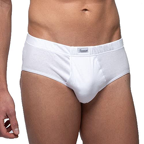 Abanderado Slip Abierto Esenciales Algodón 100% para Hombre, Blanco, 60