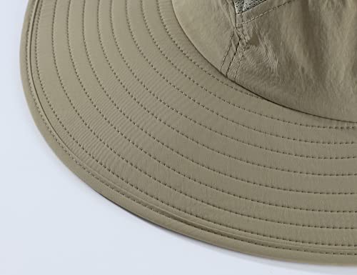 Image of Home Prefer Mens UPF 50+ Sun Protection Cap Wide Brim Fishing Hat with Neck Flap