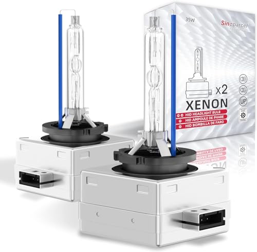 Sinoparcel D3S/D3R Xenón HID Bombillas de Faros   8000K 35W Haz Baja y Alta Luces de Reemplazo 66340 42403 42302   Paquede de 2