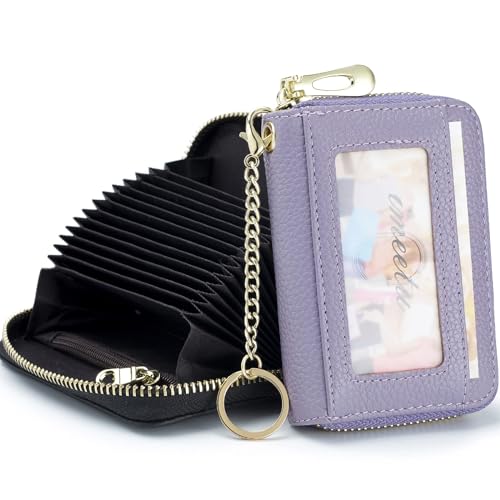 Image of imeetu Rfid Credit Card Holder,Genuine Leather Businese Card Case,Rfid Blocking Wallet for Women & Men