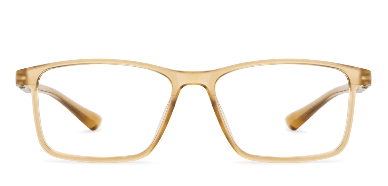 LENSKART BLU | Zero Power Bluecut & Antiglare Computer Eyeglasses For Eye Protection And Strain | Full Rim Rectangle | Men & Women | Medium | LB E14242