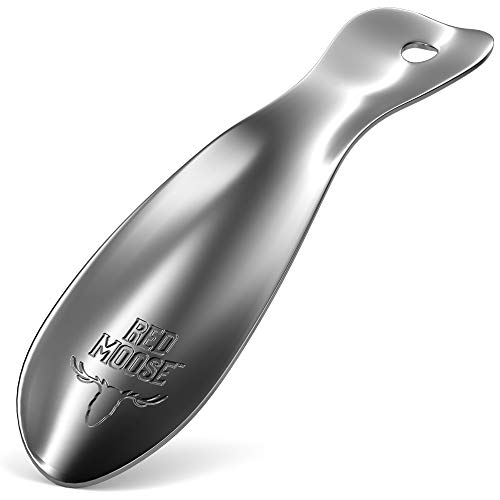 RED MOOSE Shoe Horn - 7.5 Inch, Solid Steel - Durable Metal, Ergo...
