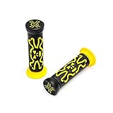 Krator® ATVs and WATERCRAFTS Skull Gel Style Hand Grips Yellow COLOR QUAD POLARIS SEADOO BOMBARDIER JET SKI HONDA FOREMAN RECON RINCON Kawasaki Brute Force Prairie YAMAHA BRUIN GRIZZLY KODIAK