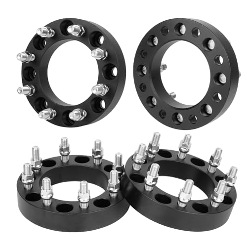 Youxmoto 4PCS 8x170 to 8x6.5 1.5 inch Wheel Spacers Fit for Ford 2003-2005 Excursion F-350 Super Duty 2003-2015 F-250 Super Duty 2003-2015 125mm Hub Bore Wheel Adapters with 14x1.5 Studs